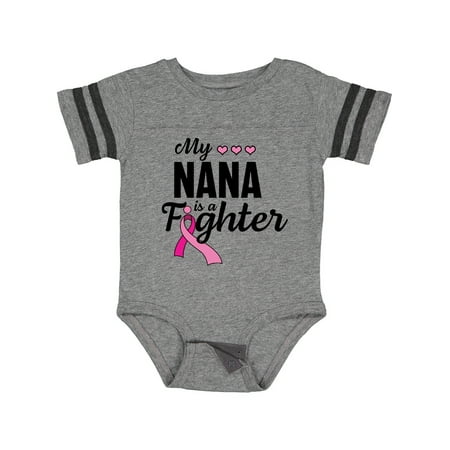 

Inktastic Breast Cancer Awareness My Nana is a Fighter Gift Baby Boy or Baby Girl Bodysuit