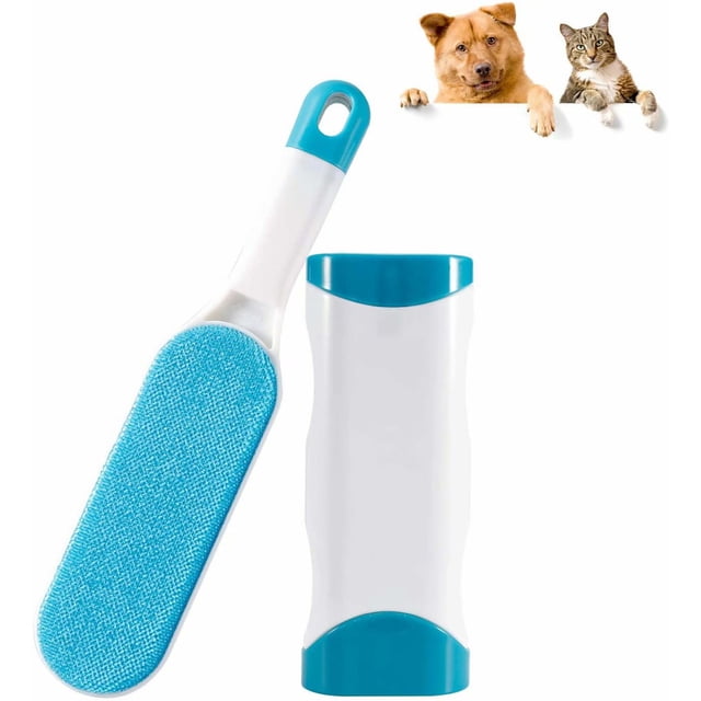 Cepillo Quitapelos para Mascotas para Perros y Gatos - Cepillo de Limpieza Quitapelos Mágico Reutilizable - Cepillo para Pelo Mágico para Mascotas Limpieza para Perros y Gatos (Ropa/Sofá/Coche/Cama), Azul oso de fresa Electrónica