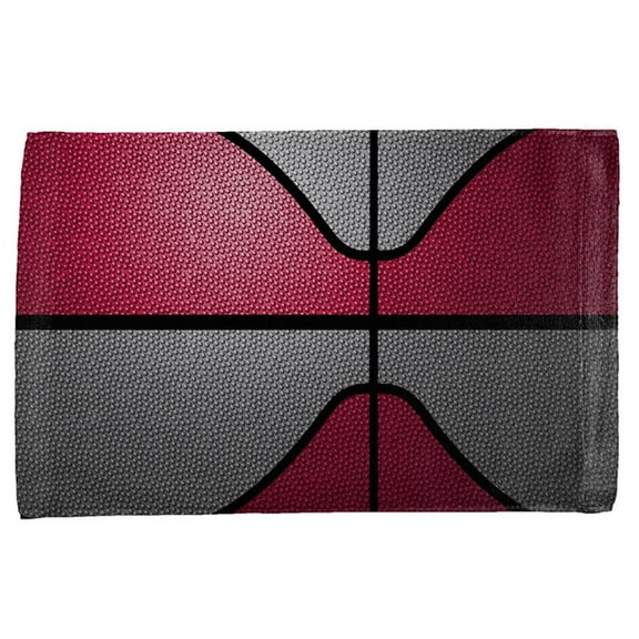 Championship Basketball Red and Silver All Over Sport Towel
