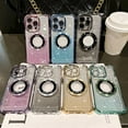 thumbnail image 2 of Four Corners Air Protection Bag Phone Case for iPhone 13 Pro Max, Back Cover Compatible with MagSafe, Gradient Shiny Clear Magnetic Shell, 2 of 8