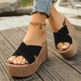 thumbnail image 4 of Mepaouo Sandales à Plateforme pour Femmes 2025 à Enfiler, Mules Compensées, Espadrilles Confortables, Chaussures d'Été, 4 of 8