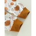thumbnail image 7 of Toddler Baby Boys Halloween Outfits Pumpkin Print Long Sleeve Sweatshirts and Pumpkin Print Pants 2Pcs Thanksgiving Fall Clothes Set, 7 of 7