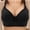 Black, variant on Women's Bras Wireless Under $5 Solid Color Back Buckle Thin Style Ventilate Bra Without Steel Rim