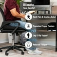 thumbnail image 4 of Mind Reader Air-Cloud Booster Seat Cushion for Office, Car, Wheelchair, Support Pillow with Carry Handle, Black, 4 of 4