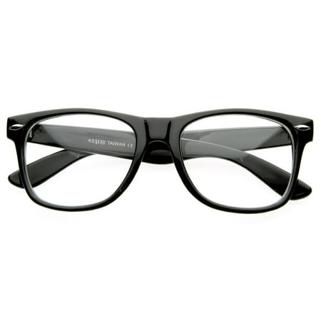 Vintage Inspired Eyewear Original Geek Nerd Clear Lens Horned Rim Glasses - 2874