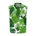 thumbnail image 6 of cllios Men's Hawaiian Shirt Hawaiian Floral Button Down Sleeveless Tank Tops Tropical Vacation Beach Shirts with Pockets, 6 of 6