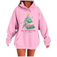 thumbnail image 5 of Chandails en Molleton de Noël pour Femmes Sweat à Capuche Imprimé de Noël avec Poches et Manches Longues Confortable et Élégant Hauts de Noël pour Femmes, 5 of 5