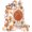 Burnt Orange Terracotta, variant on Thanksgiving Pumpkin Arch Backdrop Cover 7.2Ft, Wedding Arch Covers Stretchy Backdrop, Farmhouse Orange Maple Leaves Fitted 2 Sided Arched Photo Background for Birthday Party Decorations