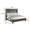 thumbnail image 6 of Galaxy Home Allen Contemporary Design Tufted Upholstered Velvet Queen Bed in Gray, 6 of 6