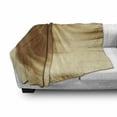 thumbnail image 3 of Tan Soft Flannel Fleece Throw Blanket, Curved Wave Like Conceptual Display Creamy Effect Soft Colored Subtle Image, Cozy Plush for Indoor and Outdoor Use, 70" x 90", Cream Tan, by Ambesonne, 3 of 6
