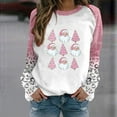 thumbnail image 2 of IROINNID Christmas Sweatshirts for Women Crewneck Long Sleeve Shirt Printed Loose Fit Tops Holiday Casual Pullover,Pink, 2 of 4