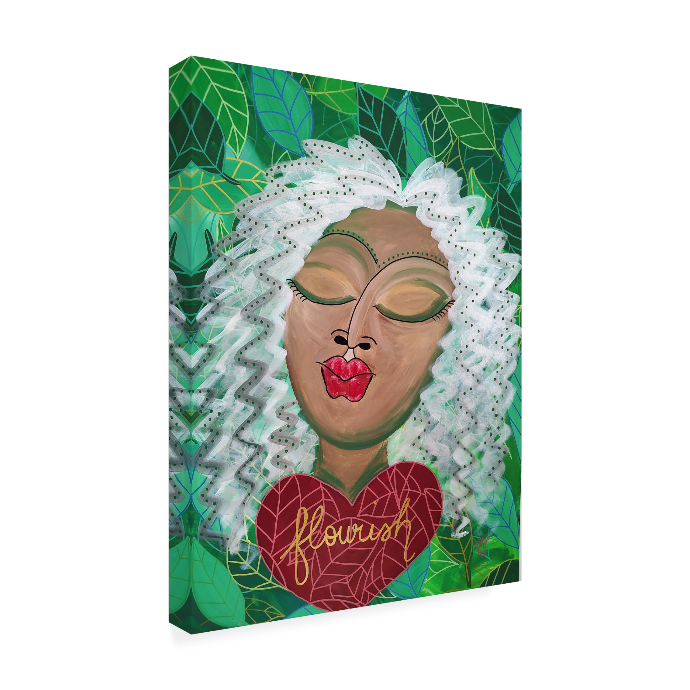 Canvas Wall Art - Rev. Dr. Angela Yarber 'Goddess of Flourishing' Wall Art for Living Room, Bedroom, or Office Décor by Trademark Fine Art - 18 x 24 Inches