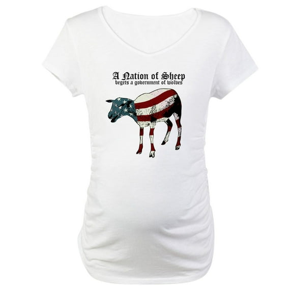 CafePress - American Distress Maternity T Shirt - Cotton Maternity T-shirt, Cute & Funny Pregnancy Tee
