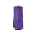 thumbnail image 2 of BLISSFUL STEP Bottes pour Femmes Bout Pointu Talon Bloc Bottines Chelsea Violet Foncé 8, 2 of 6