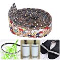 thumbnail image 4 of Sonew 1yard Multicolor Crystal Glass Rhinestone Chain Hotfix Ribbon Wedding Dress Clothing Decoration,Clothing Accessory,DIY Dress Decoration, 4 of 7