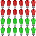thumbnail image 1 of Bombillas navideñas VISTERLITE S14, rojo y verde, 1 W, 24 unidades, 1 of 7