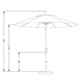 thumbnail image 5 of California Umbrella 9' Patio Umbrella in Forest Blue, 5 of 5