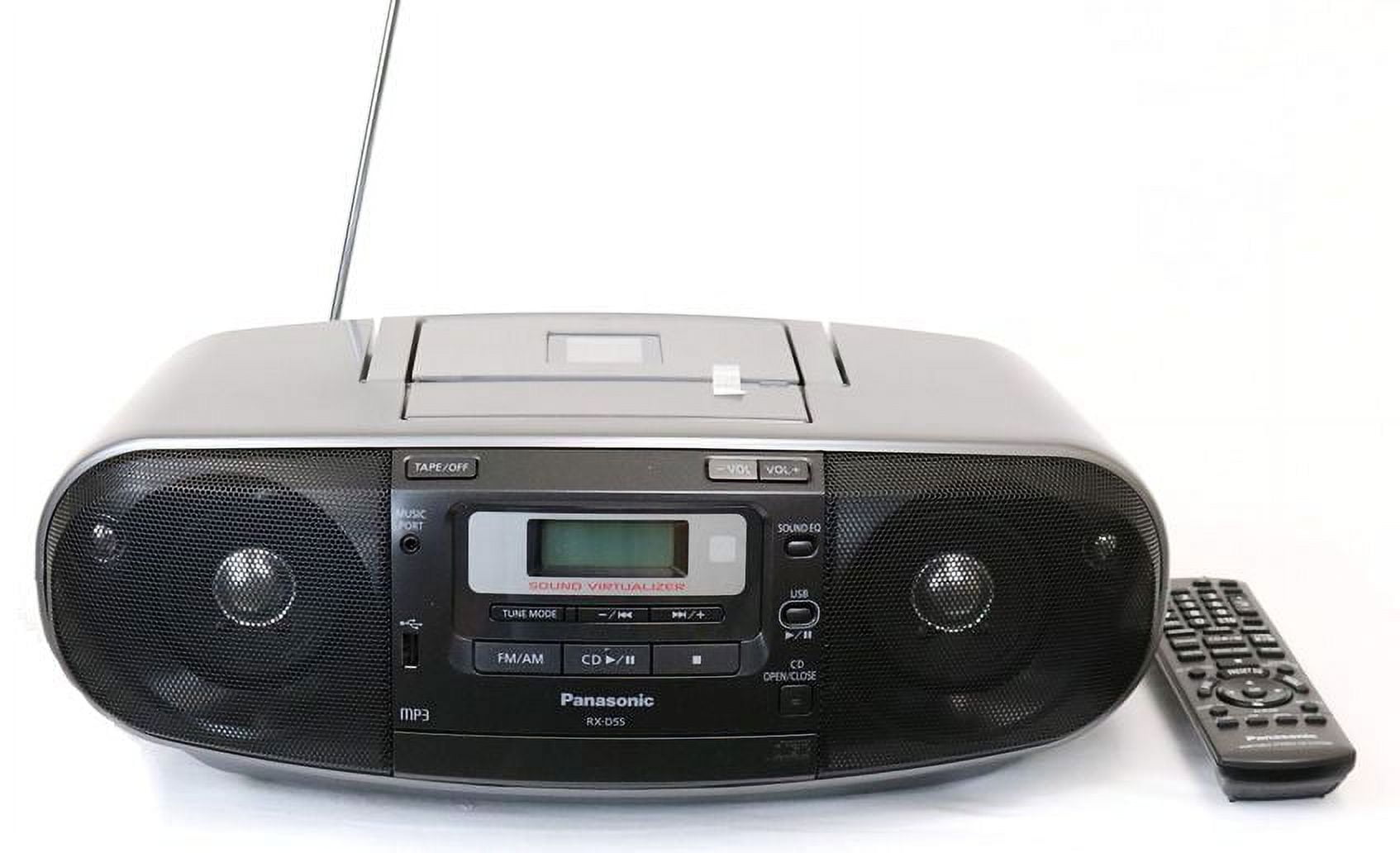 Panasonic RX-D55 CD Tape Cassette Player, FM Radio Boombox