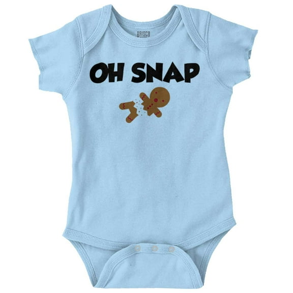 Christmas Oh Snap Gingerbread Man Romper Boys or Girls Infant Baby Brisco Brands 12M