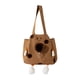 thumbnail image 5 of Bolsa de transporte para gatos, bolsa de transporte para gatos, cómoda, bonita, de lona, con cabeza expuesta, bolso para mascotas, bolso para perros marrón, 5 of 8