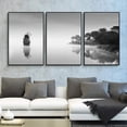 thumbnail image 2 of wall26 Framed Canvas Wall Art for Living Room, Bedroom Floating Lone Island Canvas Prints for Home Decoration Ready to Hang - 24"x36"x3 Panels, 2 of 4