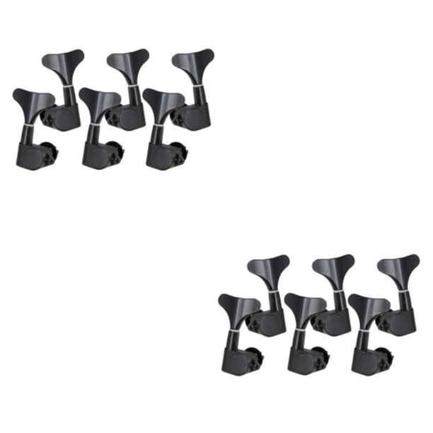 Greeniant 4 unids/set Universal de fácil instalación que se adapta a la mayoría de las clavijas de bajo resistente a impactos cuerda de bajo Negro 3 izquierda 3 derecha 2Conjunto
