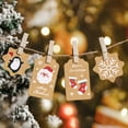 thumbnail image 5 of YHAICO Ornaments 2026 Ornament Set 50/100 PC Christmas Tags From Santa Claus Name Tags Holiday Kraft Tags Brown Hang Paper Labels with Ropes for DIY Xmas Holiday Wrap Present Name Card, 5 of 5
