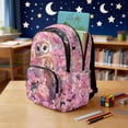 thumbnail image 3 of Jeiento Owl 17 Inch Backpack Set for Students Kids 4-Piece Lunch Bag Pencil Case Water Bottle Holder Pink Cherry Blossom Lightweight Durable Large Capacity for Girls Elementary Middle School, 3 of 7