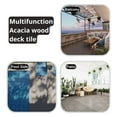 thumbnail image 6 of BTMWAY 12''x12'' Wood Interlocking Flooring Tiles Indoor & Outdoor for Patio Garden Deck Poolside Balcony Backyard, Pack of 10, Natural, 6 of 15
