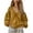 Yellow, variant on Tqcoqu Women's Linen Blend V-Neck Gathered Puff Long Sleeve Casual Blouse,Army Green Women's S-XXL