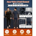 thumbnail image 6 of CL convallaria Men's Thermal Underwear Long Johns - 2 Pack Soft and Warm Long Underwear Base layer for Cold Weather, 6 of 9