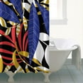 thumbnail image 5 of Palm Leaf Inspired Shower Curtain 72x84 Floral Leafy Summer Vibrant Retro Botanical Waterproof Drapes, 5 of 5