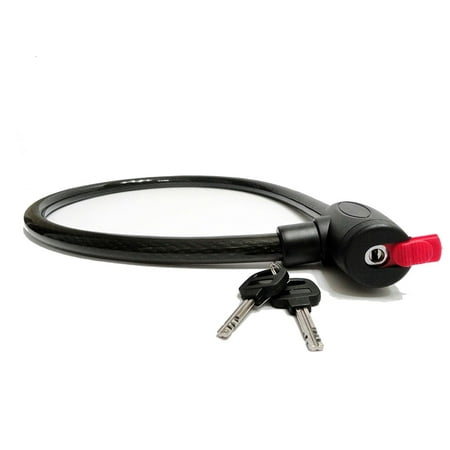 NEW Cable Lock Armored Security Locking STEEL CABLE - 2 Keys - 40  Lenght x 20mm price history on PriceWatchPro