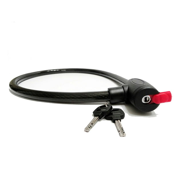 NEW Cable Lock Armored Security Locking STEEL CABLE 2 Keys 40