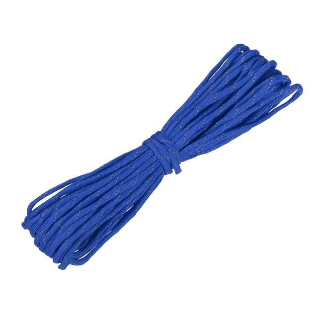 Uxcell Corde Paracorde Réfléchissante, Corde Paracorde Fluorescente pour Camping Randonnée Pêche Bleu Saphir 49 Pieds