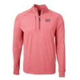 thumbnail image 2 of Men's Cutter & Buck  Heather-Cardinal Louisiana Ragin' Cajuns Big & Tall Adapt Eco Knit Quarter-Zip Pullover Top, 2 of 3