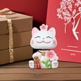 thumbnail image 4 of Estatua de gato de la suerte Estatua de gato Colección decorativa Estatua de gato de flor de cerezo para Estilo A, 4 of 8