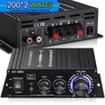 thumbnail image 2 of Mini amplificador de potencia de audio de 2.0 canales Facmogu AK280 200 W+200 W, 2 of 7