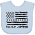 thumbnail image 3 of Inktastic Parkinson's Awareness Gray Ribbons and Flag Boys or Girls Baby Bib, 3 of 4