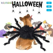 BadPiggies Simulation Furry Spider Costume for Pets Halloween Cat Dog Giant Outfits Cosplay Costumes for Puppy Kitten Party Dress Up, L