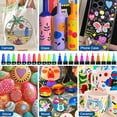thumbnail image 2 of 36Colors Acrylic Paint Markers,ANUNU Soft Brush Tip Acrylic Paint Markers,Quick-Drying Waterproof Acrylic Markers for Canvas, Rock Painting, Wood, Stone, Glass, Ceramic, Fabric Painting, DIY Crafts, 2 of 6