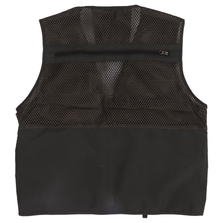 Suodoka Men s Breathable Mesh Fishing Vest Quick Drying Multi-Pocket Waistcoat for Photography Cycling Hiking Outdoor Activities Water-Resistant Functional Gear Size L (11.4 inches / 29.0 cm)