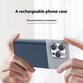 thumbnail image 4 of 6800mAh Portable Soft Edge Battery Case for Apple iPhone Wireless Charging Power Bank (Black,for iPhone 15), 4 of 5