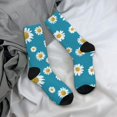 thumbnail image 5 of Pofeuu Daisies Flowers Print Crew Socks, Adult Running Hiking Socks for Youth and Adult, 5 of 6