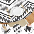 thumbnail image 4 of Floral Bohemian Elastic Tablecloth for Round Tables 44 Inch Fits 38-42 Liquid Resistant Surface Family Dinners Events, 4 of 7