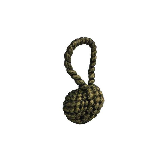 10 in. Cast Iron Sailors Knot Door Stopper Antique Gold