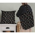 thumbnail image 5 of Soimoi Black Heavy Canvas Fabric Artistic Feather Print Sewing Fabric Yard 58 Inch Wide, 5 of 5