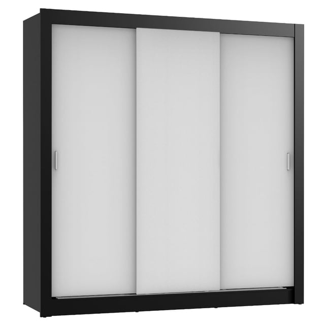 Ropero Closet Madesa Mônaco 3 Puertas Corredizas NB