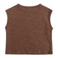 thumbnail image 2 of Diufon 2024 Summer Kids Tank Tops Solid Color Lightweight Tees Trendy Round Neck Sleeveless Tops, 2 of 6