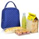 thumbnail image 2 of Bolsa Térmica para Almuerzo Jula Vance Grande de Tela Acolchada de Algodón Azul, 2 of 8